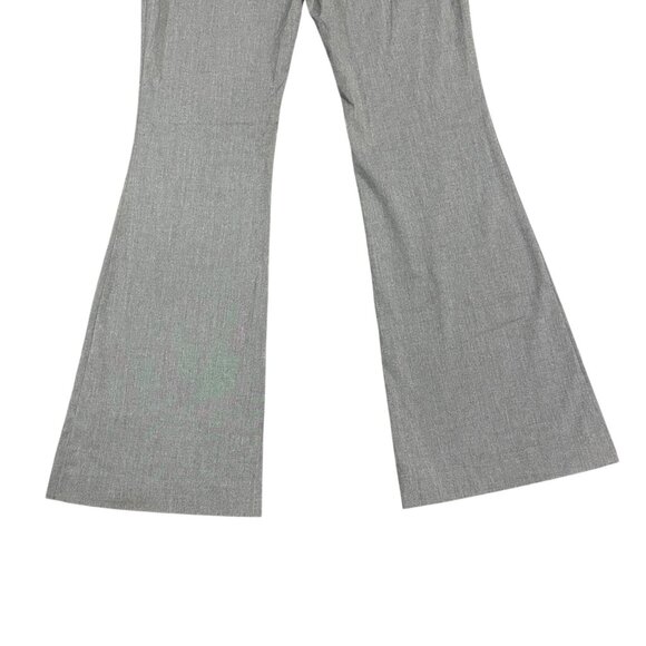 The Limited Cassidy Fit Dress Pants 6L Gray Wide Flare Leg Mid Rise Office Wear - Picture 8 of 12